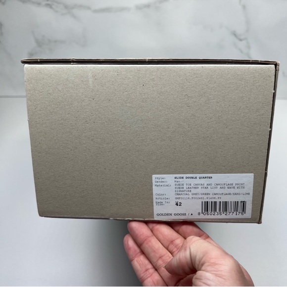 Golden Goose Slide Double Quarter Suede Toe Camo Print Leather Star High Sneaker - Picture 16 of 16